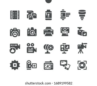 Camera Well-crafted Pixel Perfect Vector Solid Icons 30 2x Grid for Web Graphics and Apps. Simple Minimal Pictogram