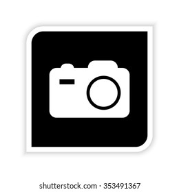 camera -  white vector icon