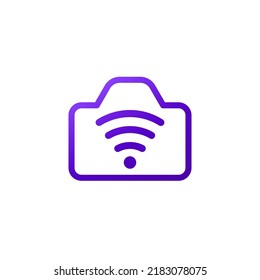 Kamera mit Wi-Fi-Anschluss-Symbol