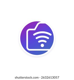 câmera com ícone de conexão wi-fi para aplicativos e web