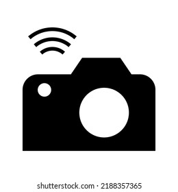 camera wifi icon or logo isolated sign symbol vector illustration - high quality black style vector icons
