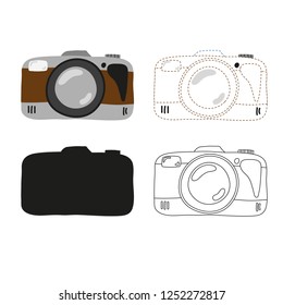 Camera worksheet vector design