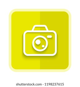 camera yellow icon. vector illustration 