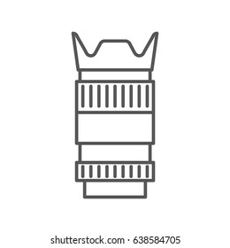 Camera zoom lens icon , vector