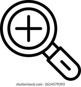 Camera Zoom Line Vector Icon Design