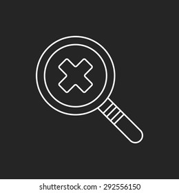 camera zoom mode line icon