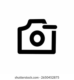 camera zoom out icon line art vector illustration