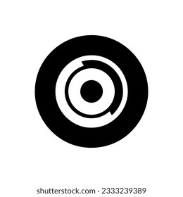 Icono de zoom de cámara en fondo blanco