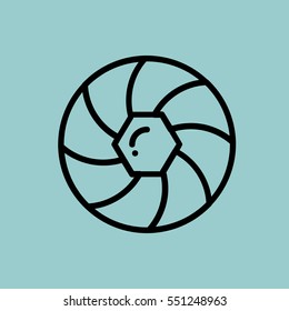 camera-lens icon. isolated sign symbol