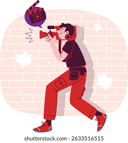 Ilustración de concepto de cámara Diseño de Vector