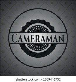 Cameraman dark badge. Vector Illustration. Detailed. 