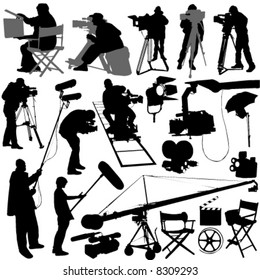 cameraman and film set accessories