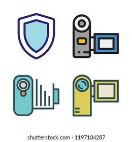 cameraman icon set. vector set about camcorder and video camera icon icons set.