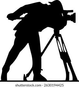 Cameraman illustration design, suitable for logos and design elements