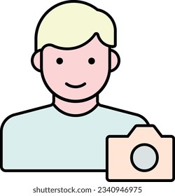 cameraman photographer camera people person Outline