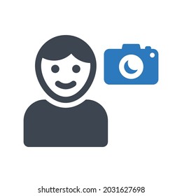 Cameraman photographer icon.image,man (vector illustration)