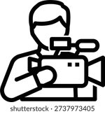 Cameraman Recording With Video Camera
