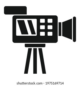 Cameraman video camera icon. Simple illustration of cameraman video camera vector icon for web design isolated on white background