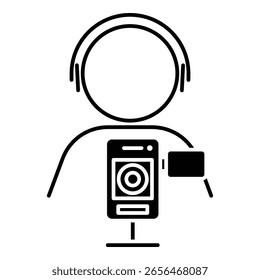 Elemento Cameramen Icon Para Design