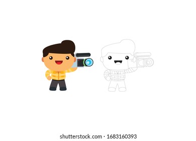 Cameraperson  Profession Vector Illustration Bundle