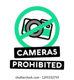 Cameras Prohibited Vector Sign