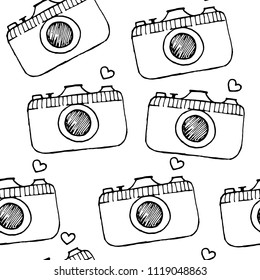 Cameras seamless pattern