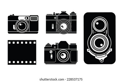 cameras vector illustration