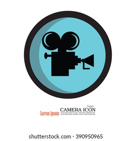 camera.Video camera icon. Vector illustration.