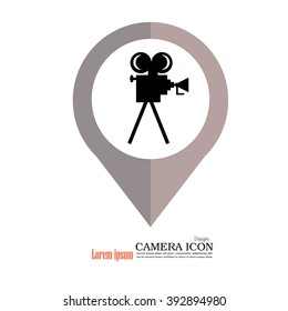camera.Video camera icon. Vector illustration.