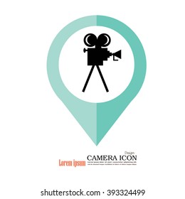 camera.Video camera icon. Vector illustration.