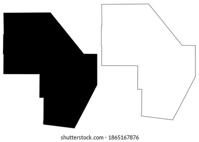 Cameron County, Commonwealth of Pennsylvania (U.S. county, United States of America, USA, U.S., US) map vector illustration, scribble sketch Cameron map