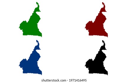 Cameron map silhouette with white background
