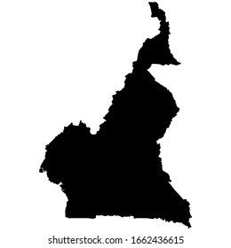 Camerún como ilustración gráfica vector abstracta. Aislado sobre fondo blanco.