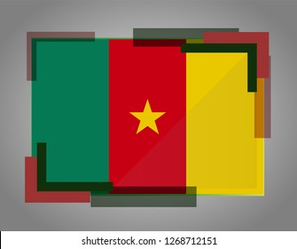 Cameroon African country flag background  beautiful vector illustration template cover modern, futuristic, elegant and symbolic. suitable for banner, card, cover, business, corporate, economic world