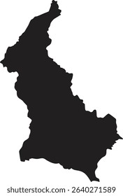 Cameroon black map silhouette vector style with white background
