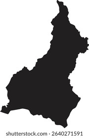 Cameroon black map silhouette vector style with white background