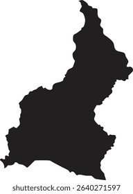 Cameroon black map silhouette vector style with white background