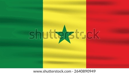 Cameroon Country Flag 3d. Official Cameroon Flag With Original Color and Size Proportion