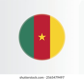 Cameroon country flag concept with grunge design suitable for a logo icon design	