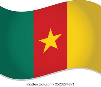 Vector de ondear la bandera de Camerún en Country