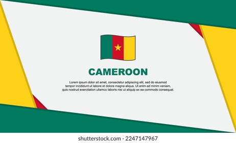 Cameroon Flag Abstract Background Design Template. Cameroon Independence Day Banner Cartoon Vector Illustration. Cameroon Independence Day