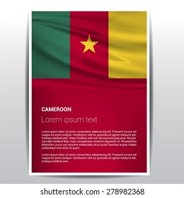 Cameroon flag Brochure - Vector Flyer Cover Page Design