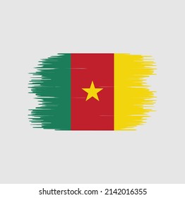 Cepillo de bandera de Camerún. Bandera nacional