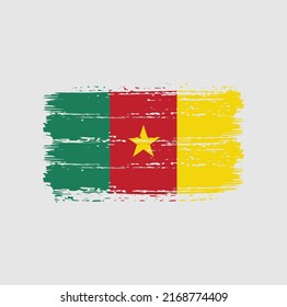 Cameroon Flag Brush. National Flag
