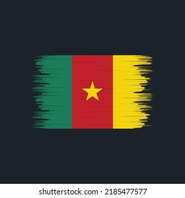 Cameroon Flag Brush. National Flag
