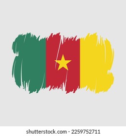 Cepillo de bandera de Camerún impacta vector
