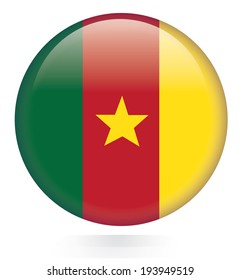 Cameroon flag button