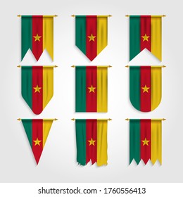 Bandera de Camerún de diferentes formas, bandera de Camerún de diversas formas