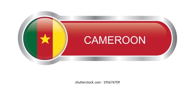Cameroon Flag glossy banner 