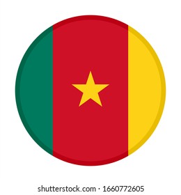 cameroon flag icon, isolated on white background